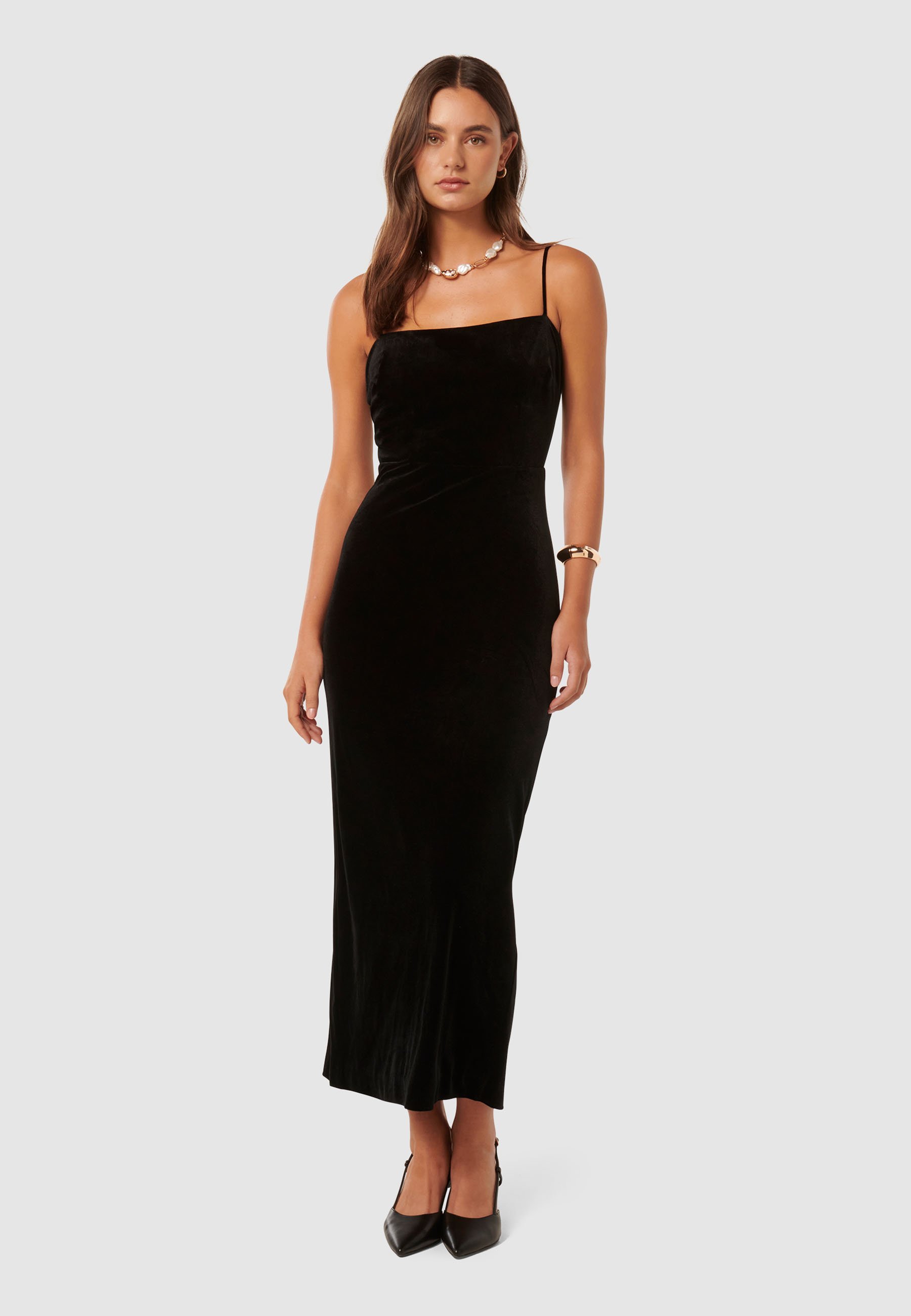 forever new black midi dress Sparkly nights in the Evaliah Glitter Wrap Midi Dress