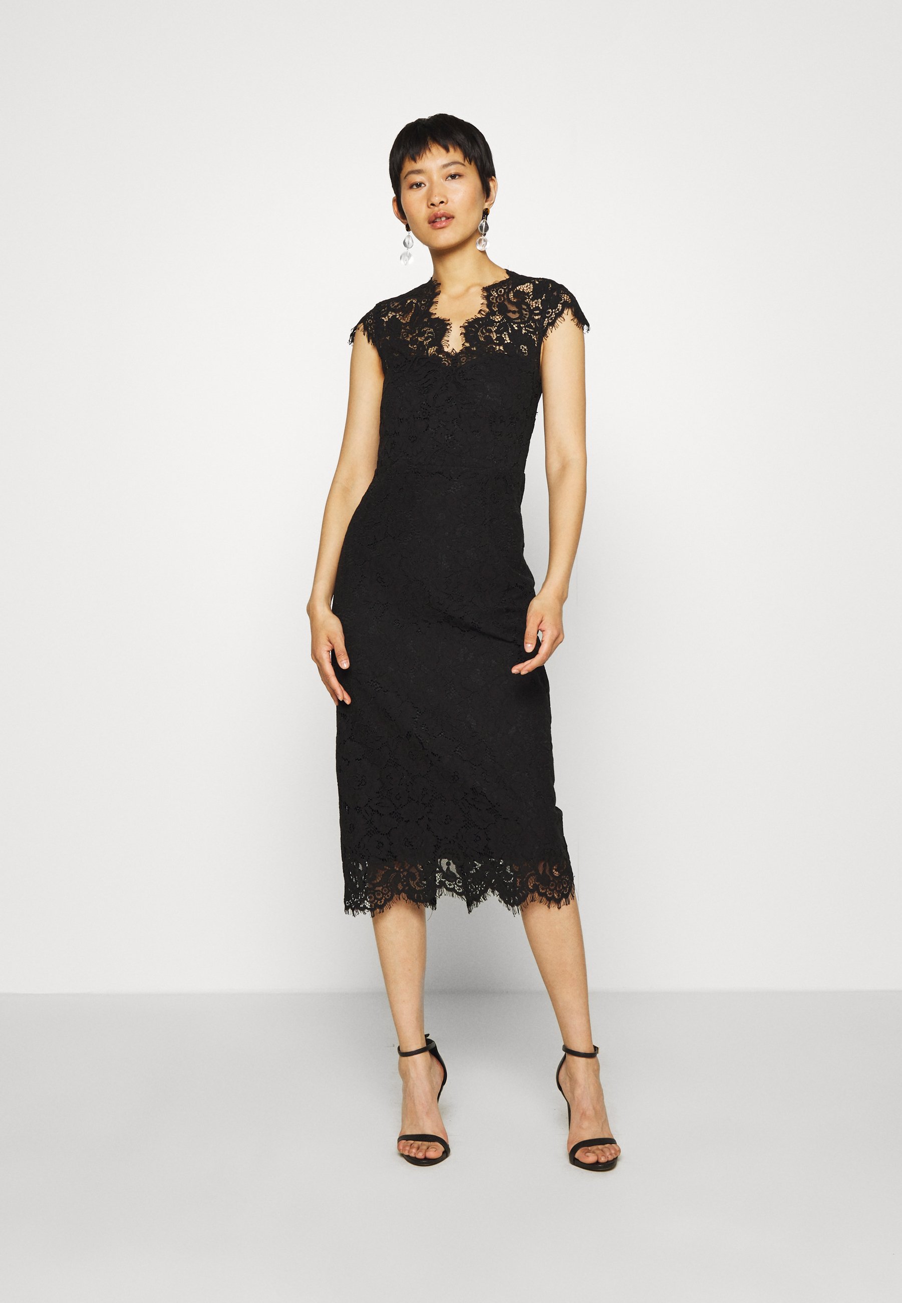 black midi party dress uk