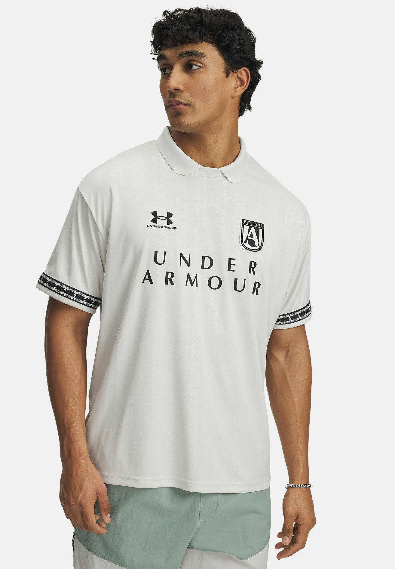 Under Armour 96 TERRACE Polo shirt summit white/white Zalando