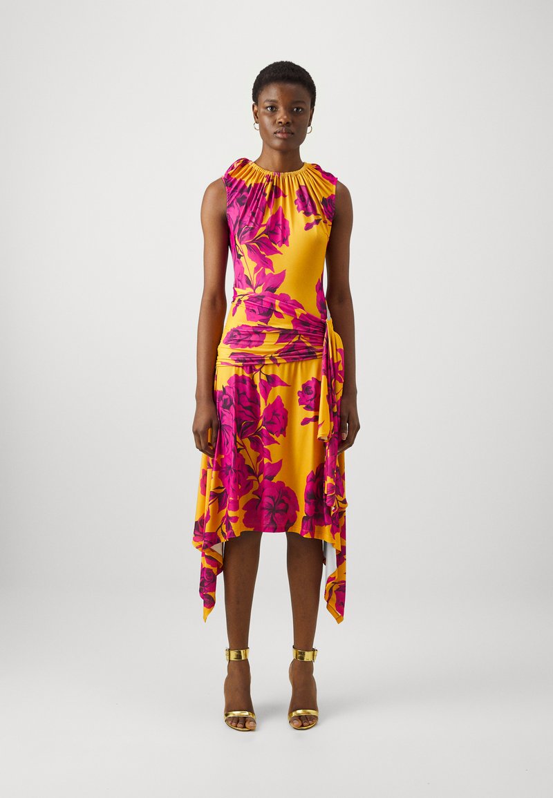 AZ Factory - BIRD - Cocktail dress / Party dress - yellow/pink, Enlarge