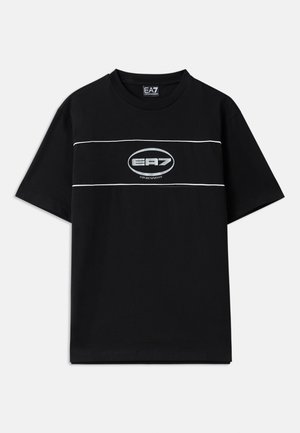 TRAIN LOGO TEE UNISEX - Tričko s potlačou - black/silver coloured