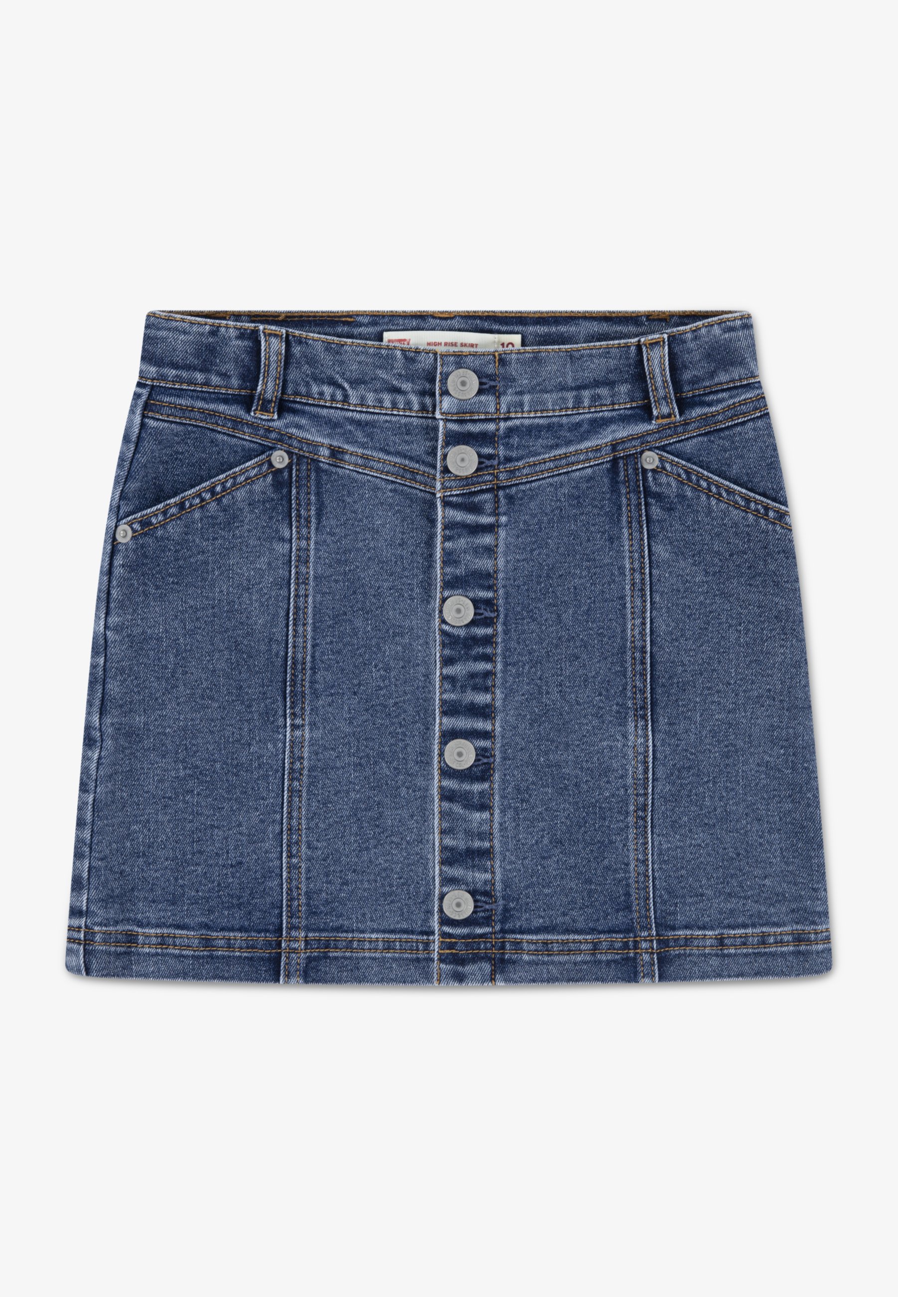 Gonne Gonna Bambina Blu Buttons Gonna In Denim Minigonna Gonne