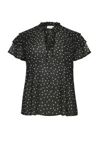 Black and White Dot Blouse in Lightweight Mesh By Kaffe Curve
