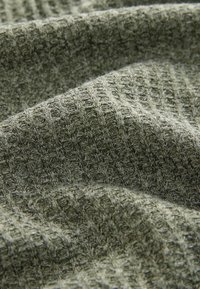 Next TEXTURED LONG SLEEVE GRANDAD - Neule - green waffle