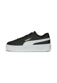 Puma - SMASH PLATFORM  - Sporta apavi - black white gold Miniatūras attēls 1