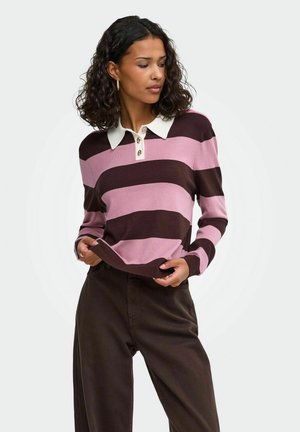 JDY, KNITTED POLO NECK JDYMELANY KNITTED POLO NECK - Polo - chicory coffee