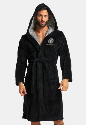 MIT KAPUZE COMO - Dressing gown - schwarz   silber