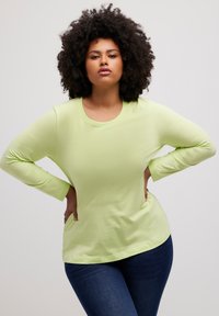 Ulla Popken COL ROND - Top s dlouhým rukávem - khaki