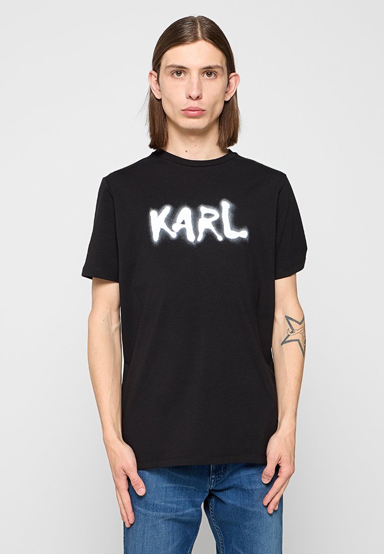 Karl Lagerfeld T-shirt print zwart
