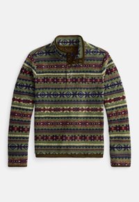 FAIR ISLE–INSPIRED FLEECE PULLOVER - Φλις πουλόβερ - green combo
