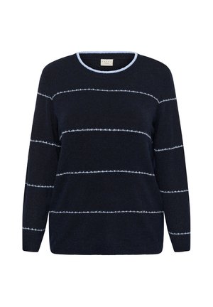 Kaffe Curve, KCELLOISA - Pullover - midnight light blue stripe