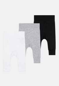 Friboo - UNISEX BABY 3 PACK  - Legíny – nohavice - white/mottled light grey/black Miniatúrny obrázok 1