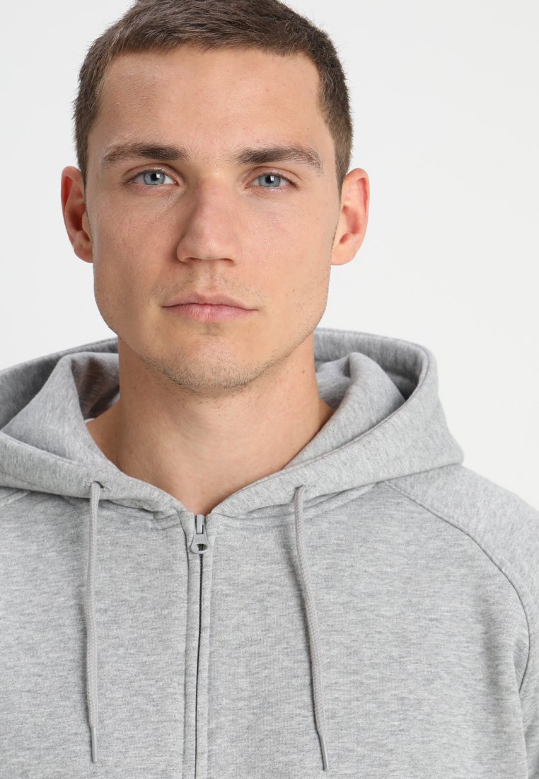 Urban Classics ZIP HOODY - Zip-up sweatshirt - grey/mottled