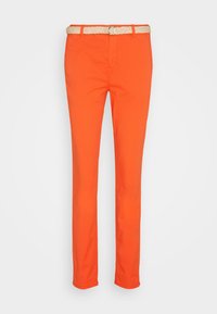 MIT GÜRTEL - Pantaloni chino - bright orange