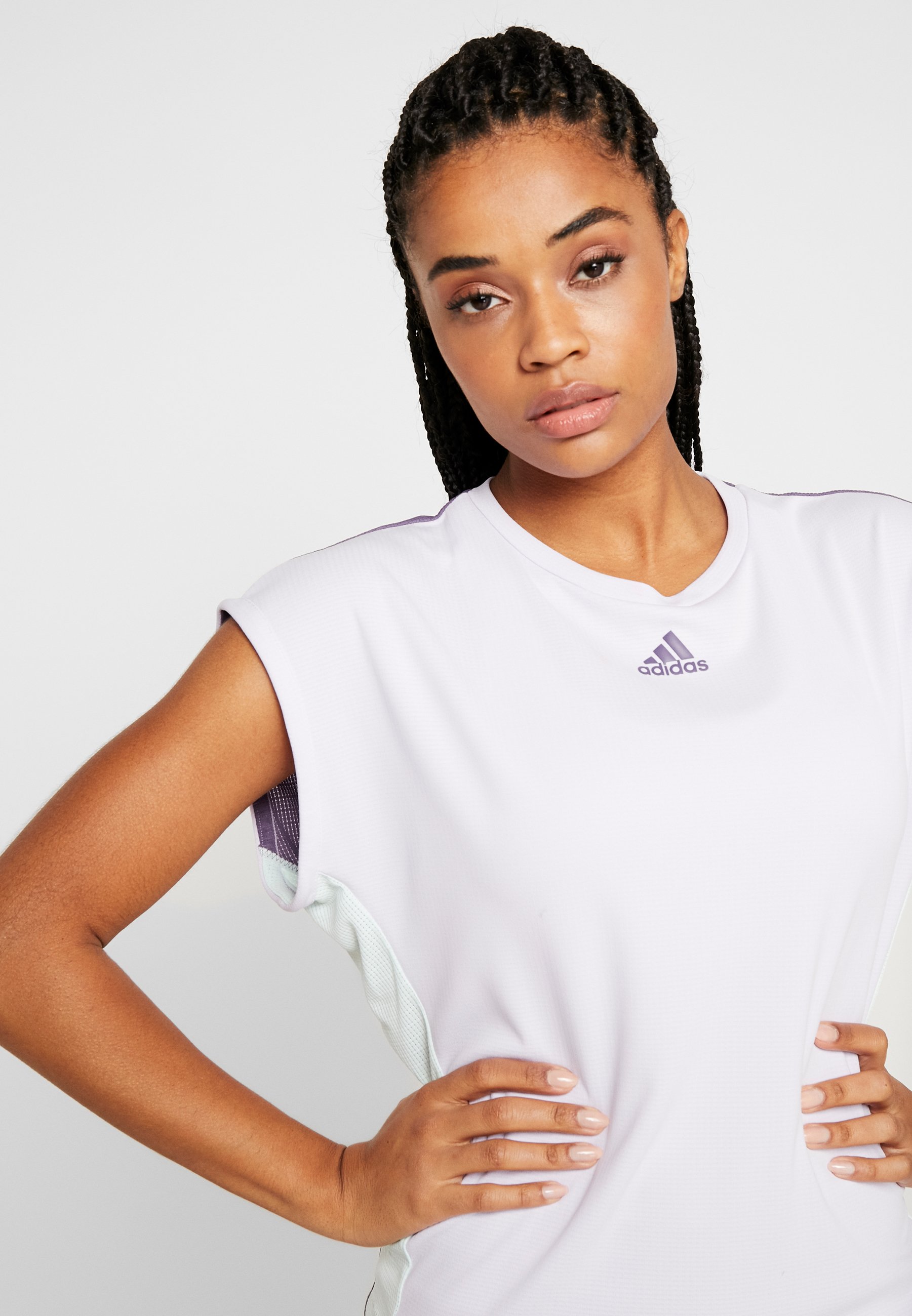 adidas Performance TEE HEAT.RDY T Shirt print purple adidas Performance TEE T Shirt basic purple Zalando.at