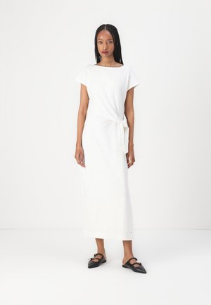 Tommy Hilfiger KNOT BOAT MIDI DRESS - Jersey dress - ecru