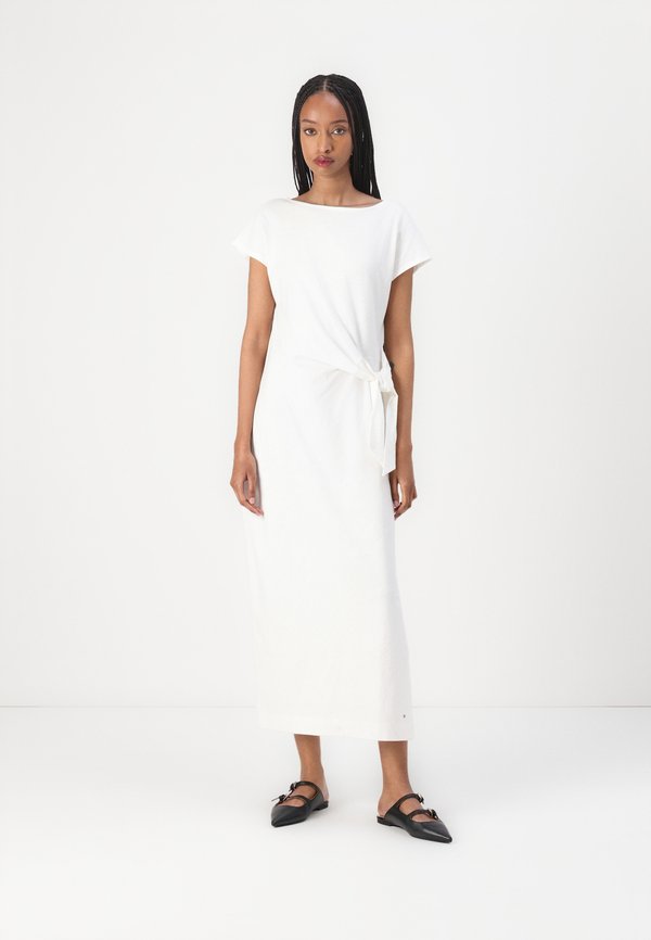 KNOT BOAT MIDI DRESS - Jersey dress - ecru