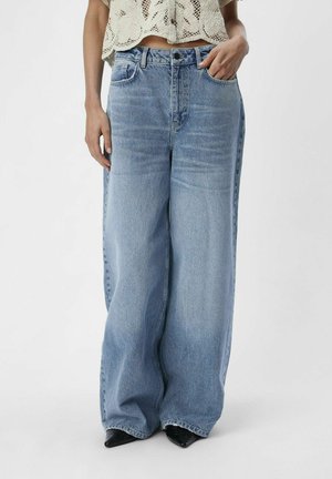 Object HIGH WAIST - Vaqueros boyfriend - medium blue denim