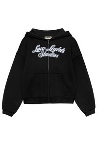 SHUTTER ZIPPER HOODIE - Mikina na zip - black