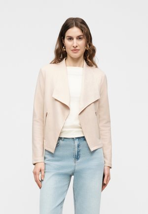 Jakna iz umetnega usnja - beige