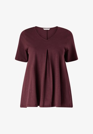 Ellos Plus collection, TUNIKA MIT V-AUSSCHNITT. - Basic T-shirt - bordeaux