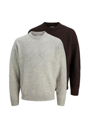 2ER-PACK  - Strickpullover - light grey melange