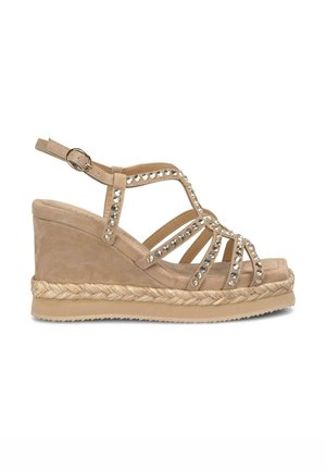 Sandalen met hoge hak - marrón claro