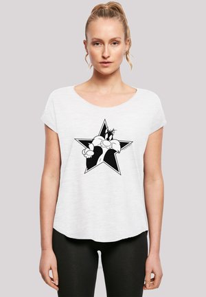 LONG CUT LOONEY TUNES SYLVESTER CARTOON STERN - Print T-shirt - white