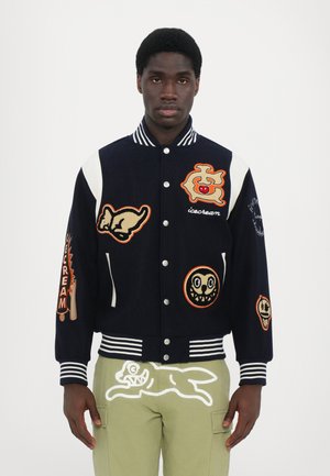 COLLEGIATE PATCH VARSITY JACKET - Bomberjacks - navy