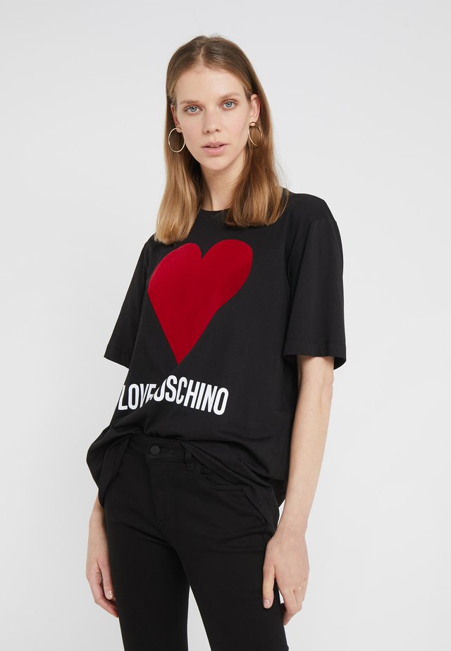 Print T-shirt - black