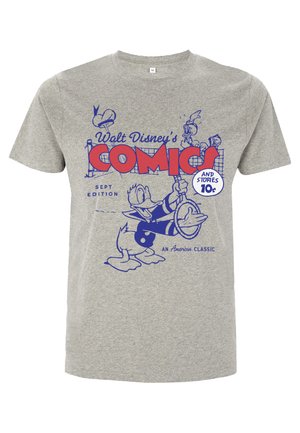 DISNEY CLASSIC MICKEY DONALDS COMIC COVER - T-shirt imprimé - melange grey