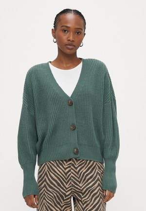VMLEA V NECK CUFF CARDIGAN - Kardigan - balsam green