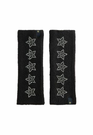 Kortfingerhandsker - black star studded