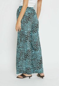Desires ENUR HIGH WAISTED WIDE PANT - Pantalon classique - crystal teal print