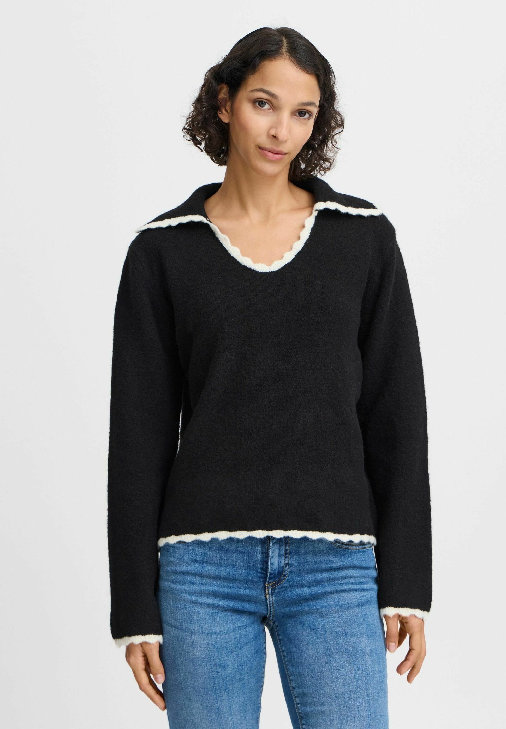 売れ筋商品|||ビーヤング ニット&セーター レディース アウター BYNINNA - Jumper - black mix b.young by Zalando BYNINNA - Jumper - black mix/black - Zalando