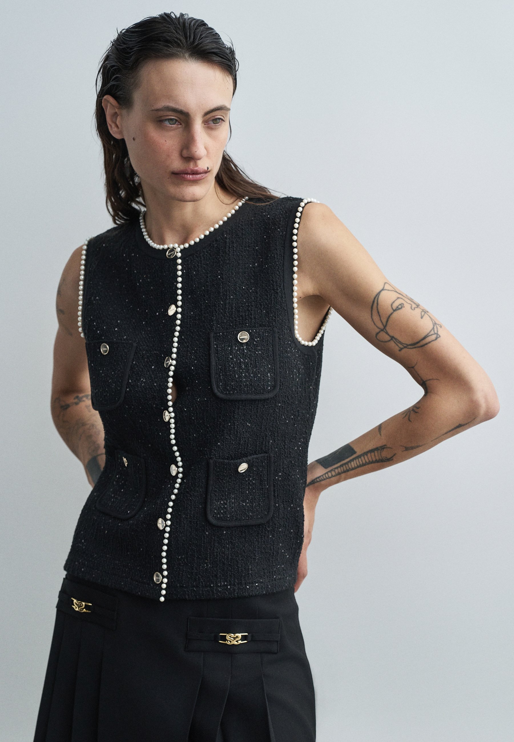 sandro HENRIA - Waistcoat - noir/black - Zalando
