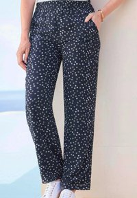 GOLDNER VERA - Broek - navy patterned