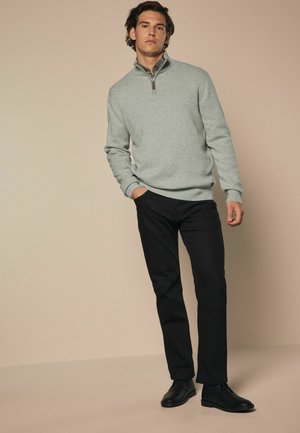 ZIP NECK REGULAR FIT - Jumper - light grey