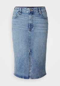 MIDI SKIRT - Džinsa auduma svārki - light blue denim