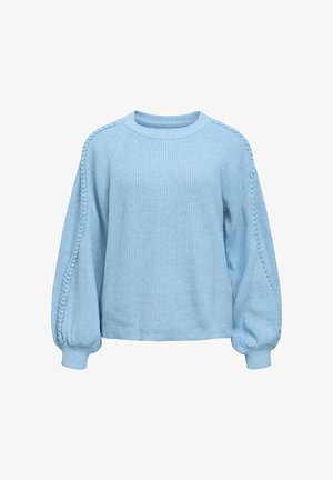 Object, JUMPER POINTELLE SLEEVE - Pullover - blue shadow