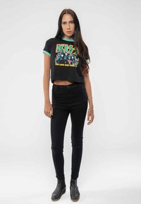 Paradiso Clothing KISS LOVE GUN TOUR RINGER CROP - Print T-shirt - black