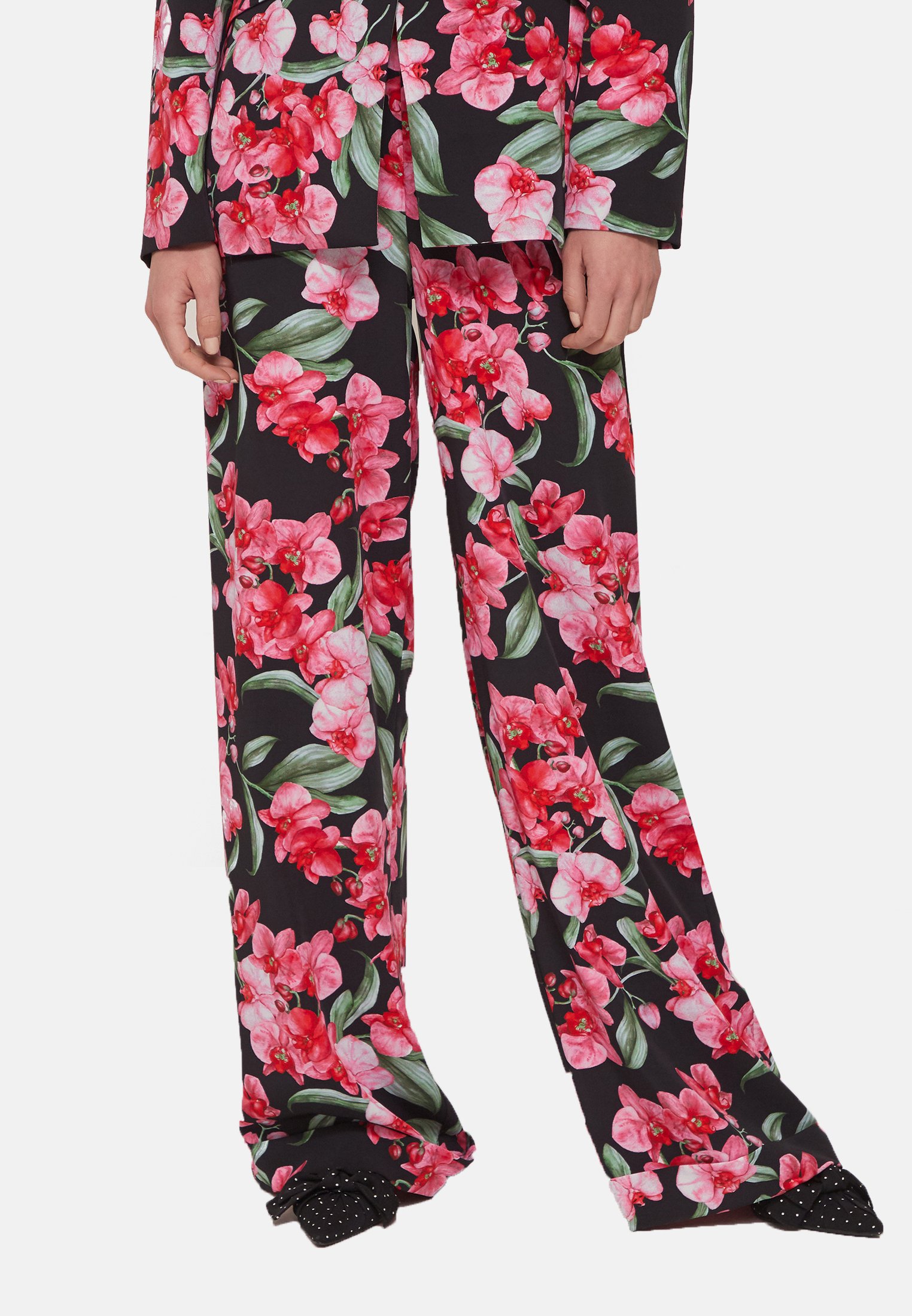 Motivi PALAZZO FANTASIA FLOREALE - Pantaloni - rosa/fuxia - Zalando.it