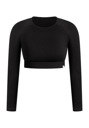 Smilodox CROP LONGSLEEVE MAYSA - T-shirt à manches longues - schwarz