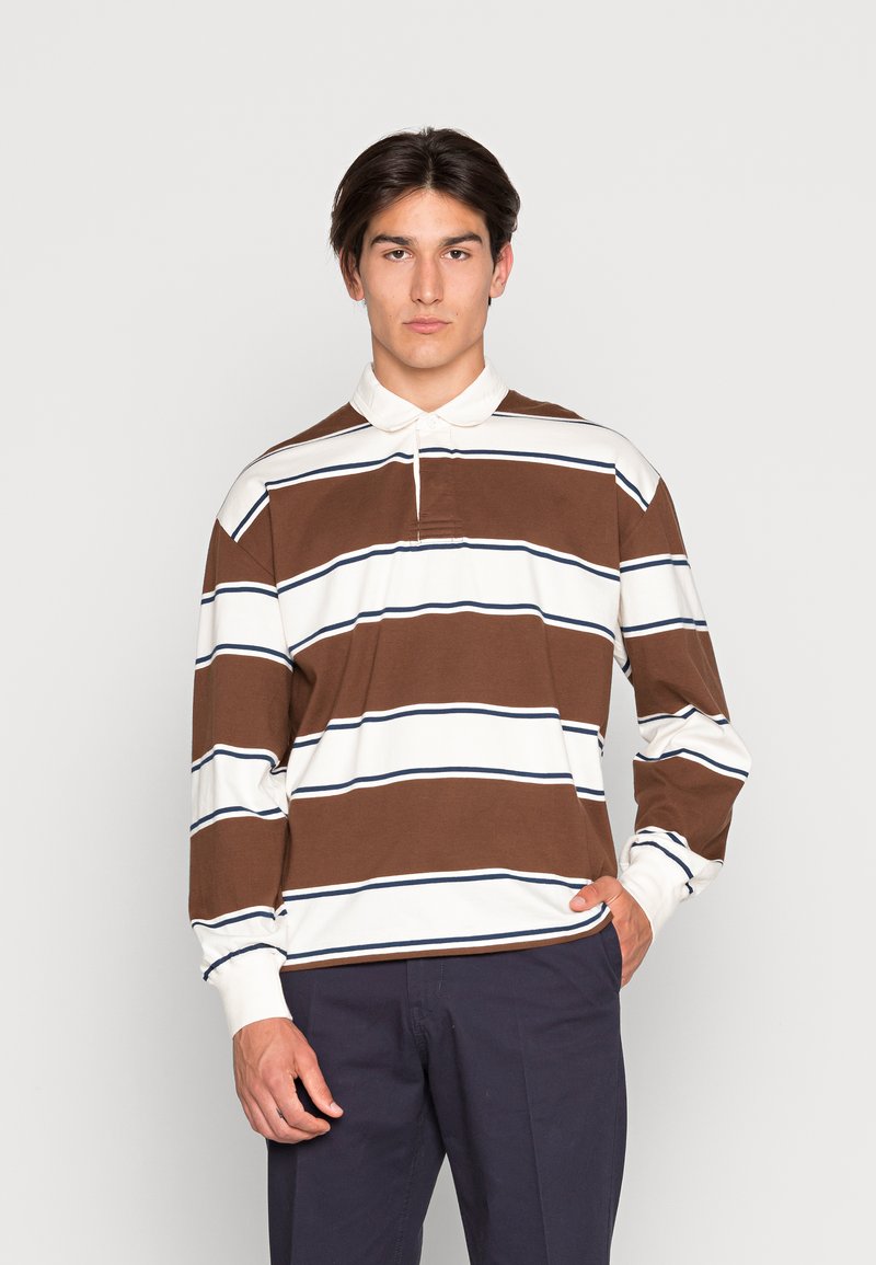 Abercrombie & Fitch LONG SLEEVE RUGBY NOVELTY Polo shirt brown