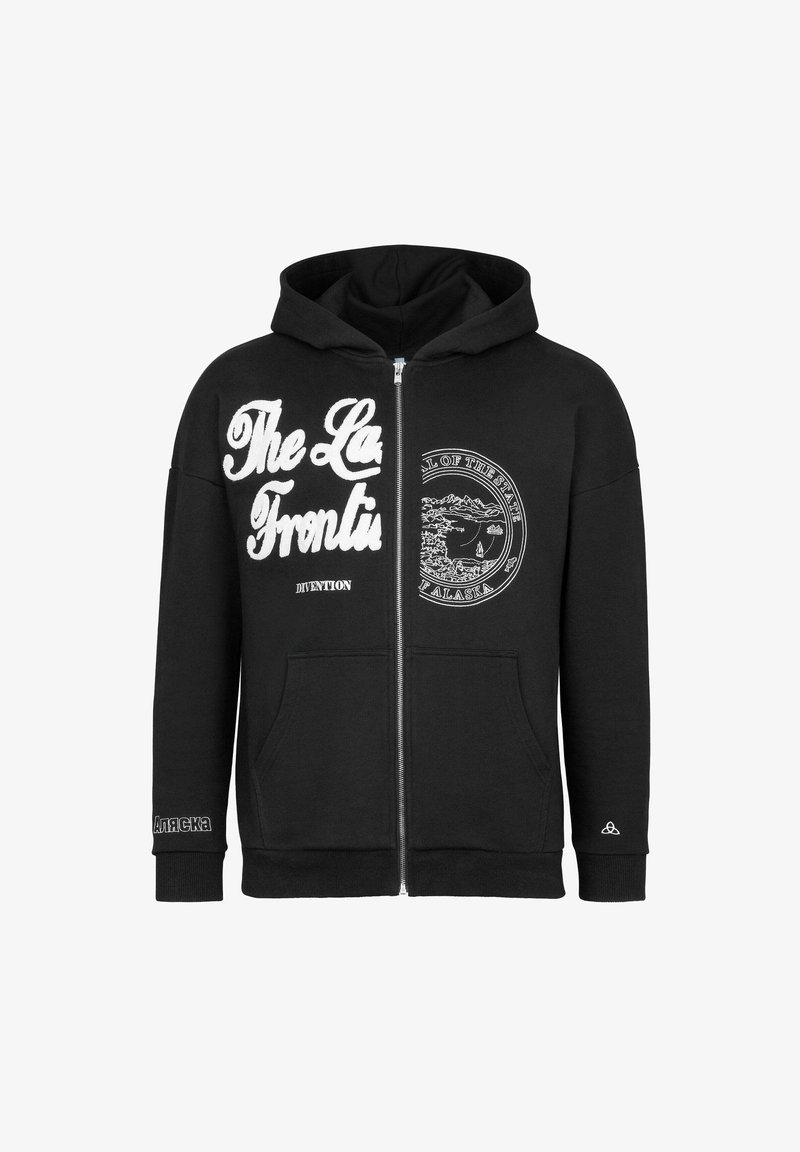 Divention Mikina na zip - black