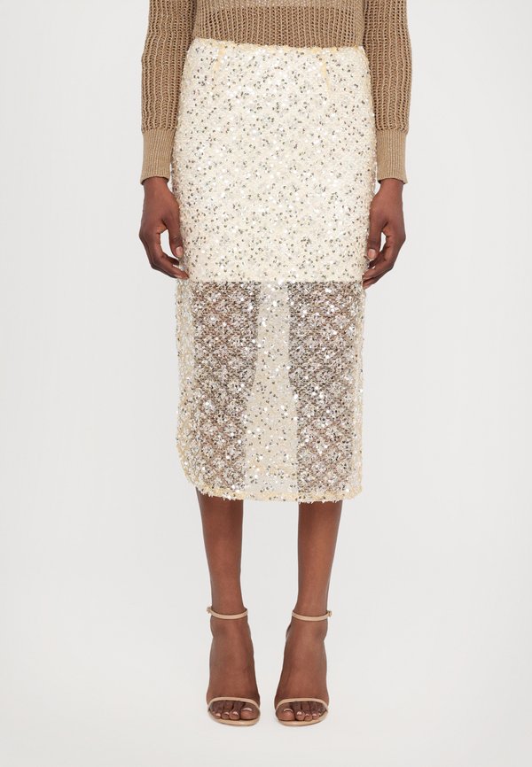 PRATER - Pencil skirt - panna