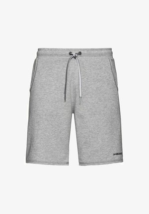 Grijze katoenen shorts met een elastische tailleband, een verstelbaar trekkoord in contrastkleur en twee zijzakken. Logo gedrukt nabij de zoom.