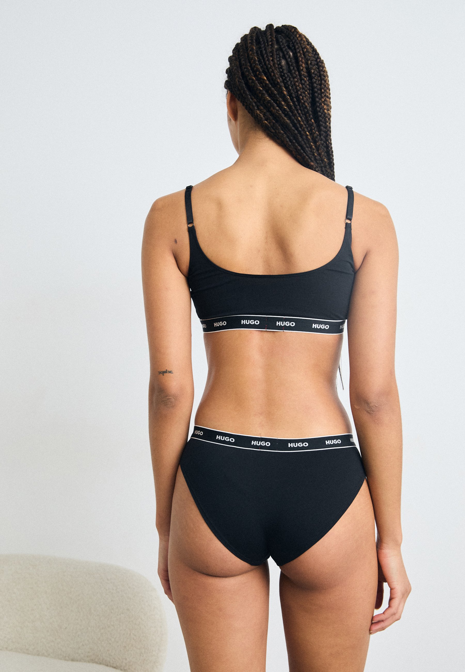 Hugo Breve Donna (Pacco Da 3) - Slip In Cotone Elasticizzato - Vita Regolare - 95% Cotone, 5% Elastan