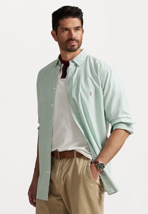 STRIPED OXFORD SHIRT - Skjorta - hillside green/white