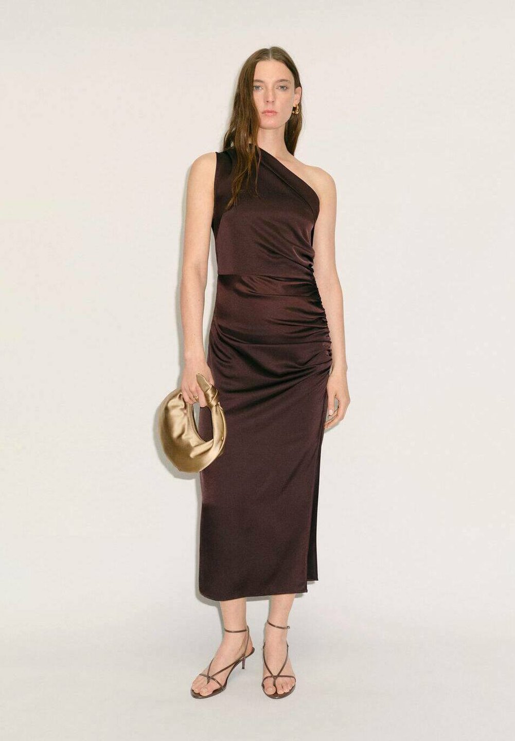 mango brown dress satin Mango | Dresses | Mango Chocolate Brown Satin Midi Maxi Dress L